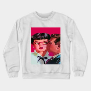 girl with glasses and boyfriend Crewneck Sweatshirt